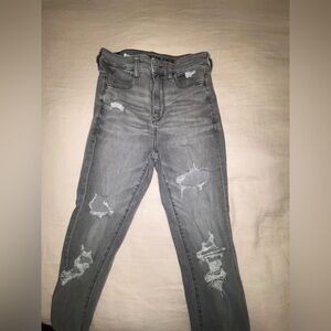Grey Distressed Jeans from American Eagle